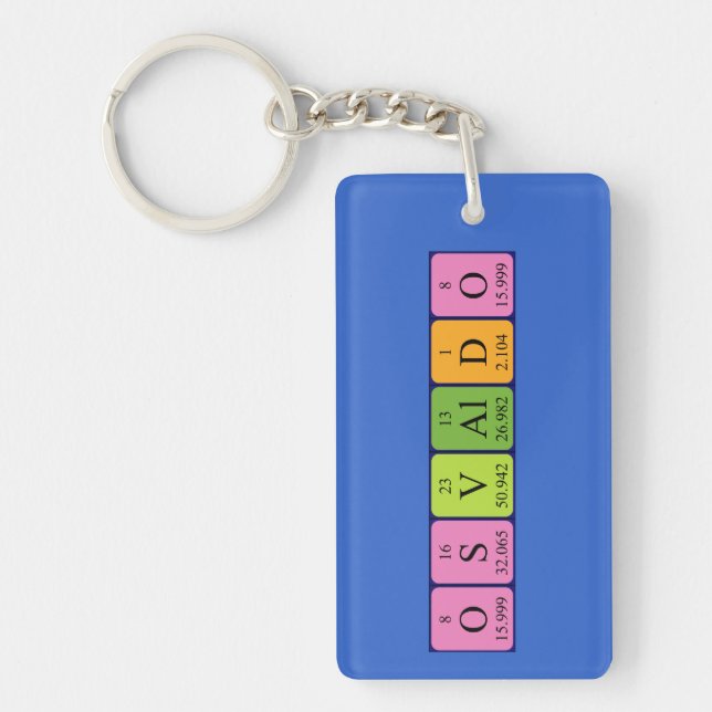 Osvaldo periodic table name keyring (Front)