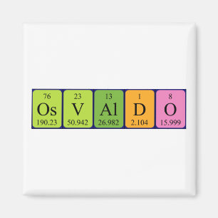 Osvaldo periodic table name magnet