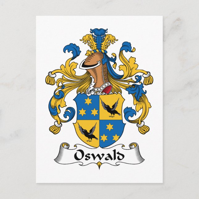Oswald Family Crest Postcard (Front)