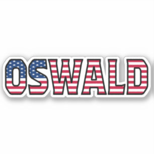 Oswald Name Vorname USA Sticker Stickerset