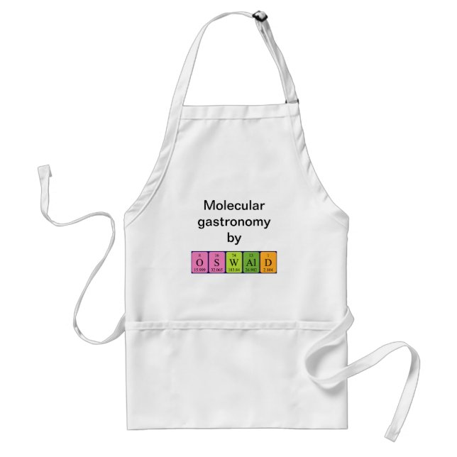 Oswald periodic table name apron (Front)