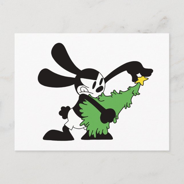 Oswald The Lucky Rabbit Christmas Tree Postcard (Front)