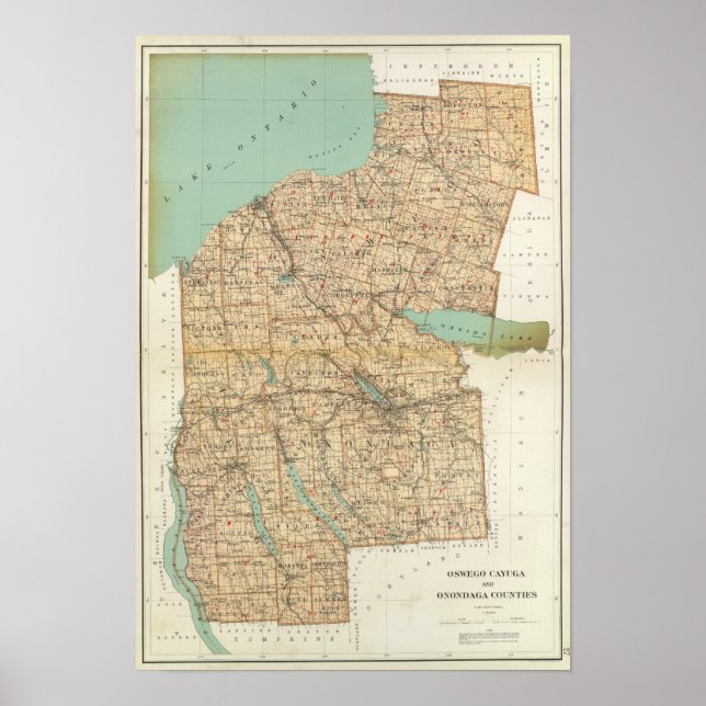 Oswego, Cayuga, Onondaga counties Poster (Front)