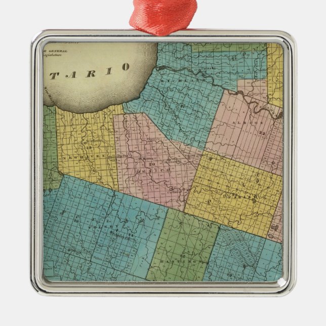 Oswego County Metal Tree Decoration (Front)