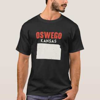 Oswego Kansas USA State America Travel Kansan  T-Shirt