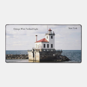 Oswego West Pierhead Light desk mat