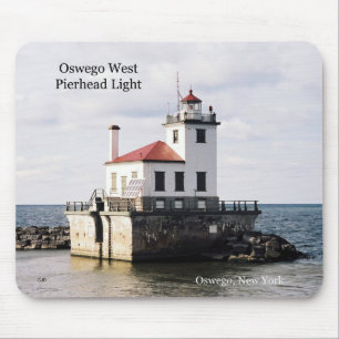 Oswego West Pierhead Light mousepad