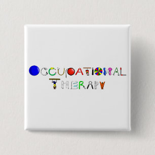 OT at Work 15 Cm Square Badge