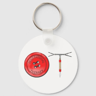 OT Button and Zipper Key Ring