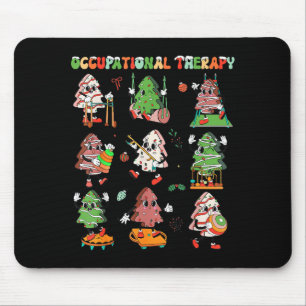 Ot Christmas Occupational Therapy Therapist Merry Mouse Pad