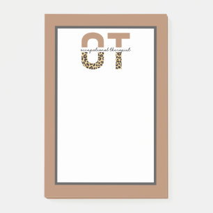 OT Occupational Therapist Cheetah leopard print Post-it Notes