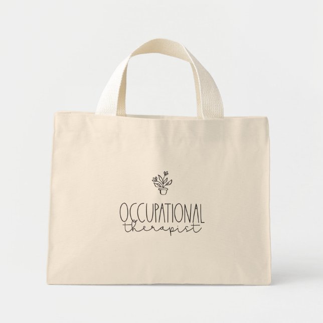 OT Occupational Therapist Therapy Mini Tote Bag (Front)