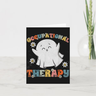 Ot Occupational Therapy Halloween Retro Ghost Ot H Card