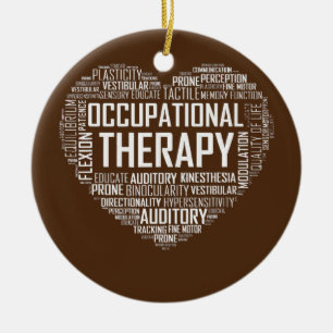 OT Occupational Therapy Heart Occupational Ceramic Ornament