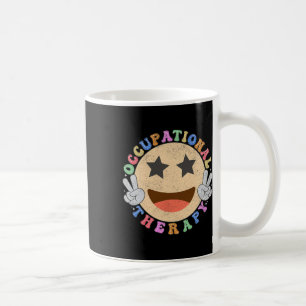 Ot Occupational Therapy Hippie Smile Face Flowers Coffee Mug