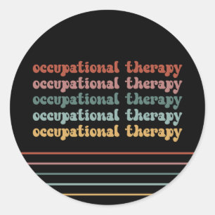 OT Occupational Therapy Retro OT School Student Classic Round Sticker