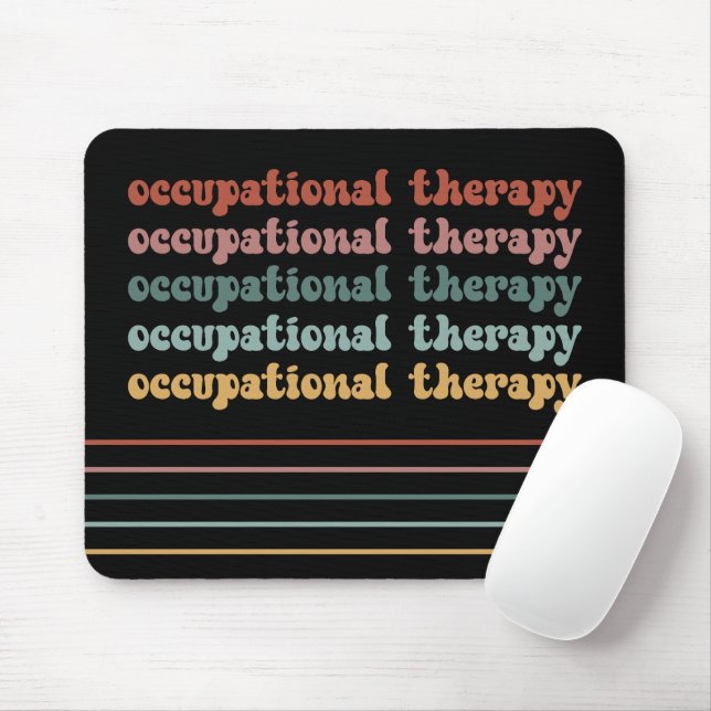 OT Occupational Therapy Retro OT School Student Mouse Pad (With Mouse)