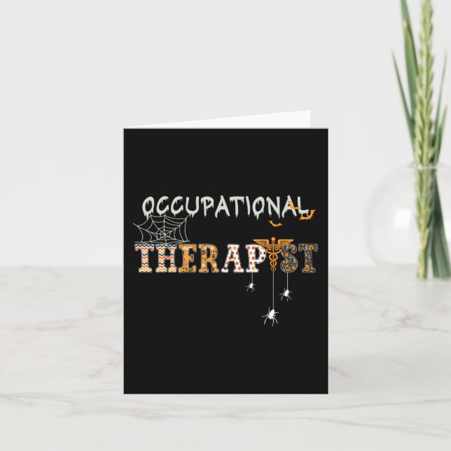OT Occupational Therapy Therapist Halloween OTA sp Card (Front)