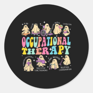 Ot Occupational Therapy Therapist Halloween Spooky Classic Round Sticker