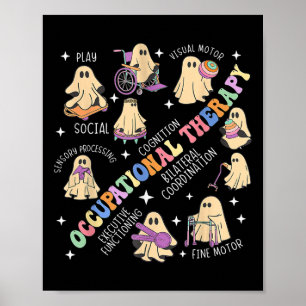 Ot Occupational Therapy Therapist Halloween Spooky Poster
