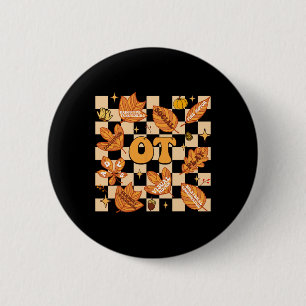 Ot Occupational Therapy Therapist Thanksgiving Fal 6 Cm Round Badge