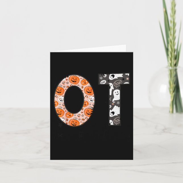 Ot Occupational Therapy Therast Halloween Ota Soky Card (Front)