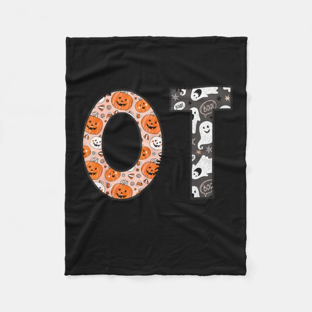 Ot Occupational Therapy Therast Halloween Ota Soky Fleece Blanket (Front)