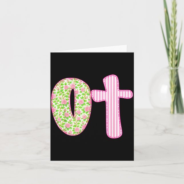 Ot Preppy Occupational Therapy, Boho Cota Girly Co Card (Front)