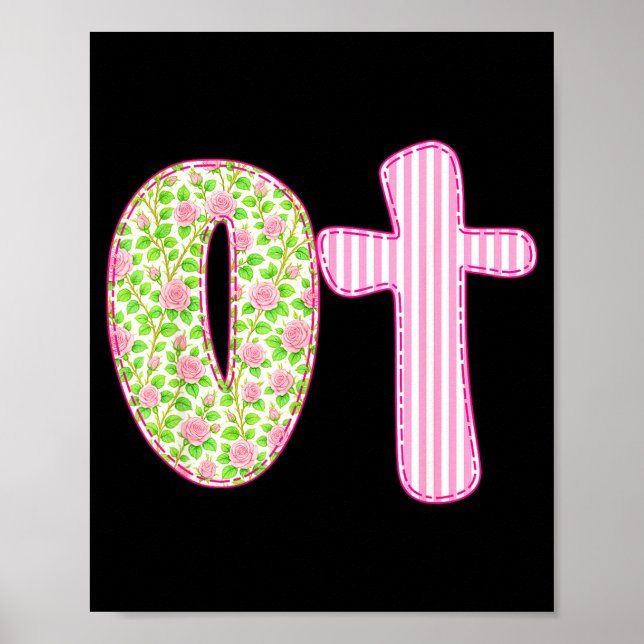 Ot Preppy Occupational Therapy, Boho Cota Girly Co Poster (Front)