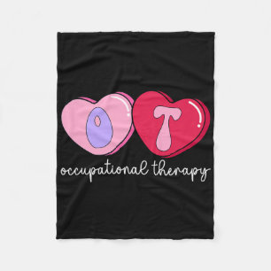 Ot Therapist Valentine Occupational Therapy Valent Fleece Blanket