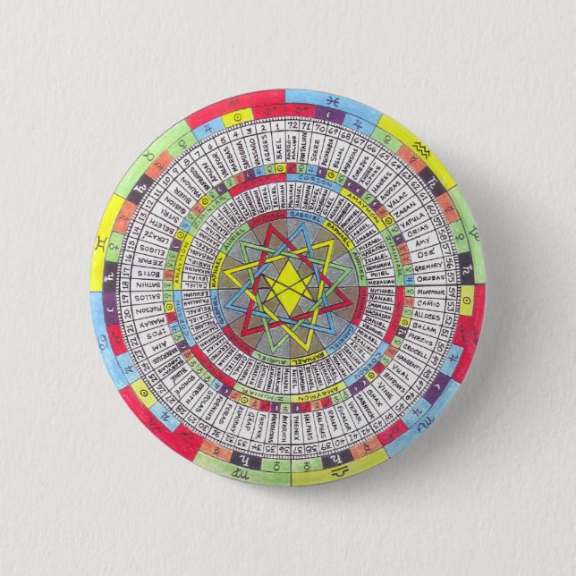 OTA MASTER MANDALA 6 CM ROUND BADGE (Front)