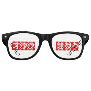 OTAKU 8 Bit Pixel Japanese Katakana BLOCK Retro Sunglasses