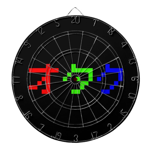 OTAKU 8 Bit Pixel Japanese Katakana Dartboard (Front)