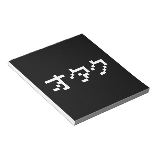 OTAKU 8 Bit Pixel Japanese Katakana Notepad (Angled)