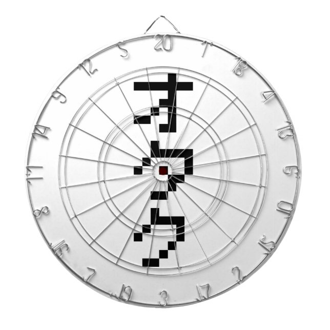 OTAKU 8 Bit Pixel Japanese Katakana Vertical Dartboard (Front)