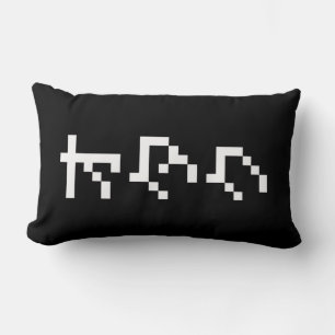 OTAKU 8 Bit Pixel Japanese Katakana Vertical Lumbar Cushion