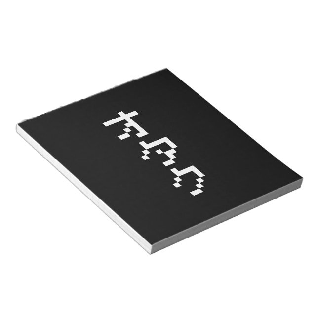OTAKU 8 Bit Pixel Japanese Katakana Vertical Notepad (Angled)