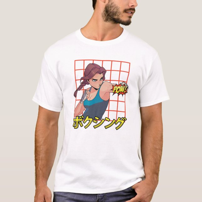 Otaku - Anime Boxing Girl - Manga Japanese Aesthet T-Shirt (Front)