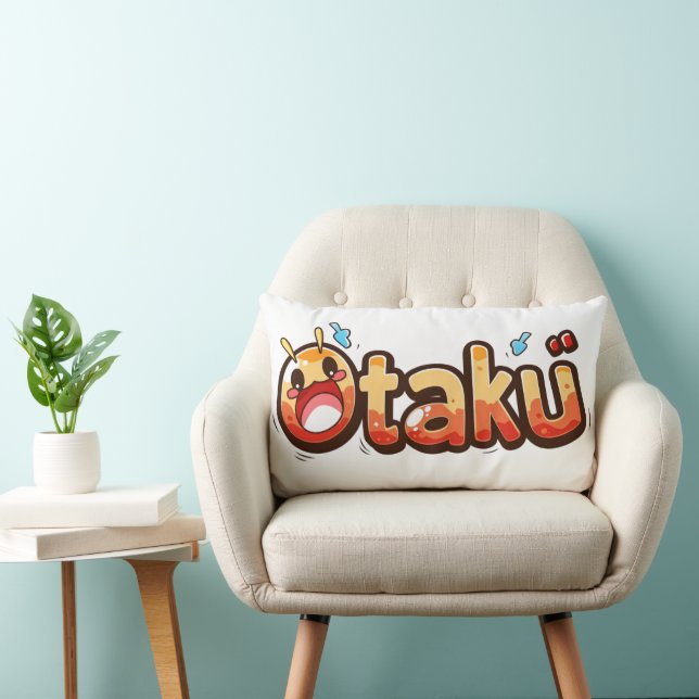 Otaku Funny Text Lumbar Cushion (Chair)