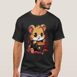 Otaku Hamster Eat Japanese Food Ramen Noodles 4 T-Shirt