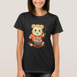 Otaku Hamster Eat Japanese Food Ramen Noodles T-Shirt