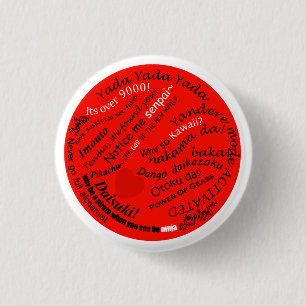 Otaku Japanese flag inspired button