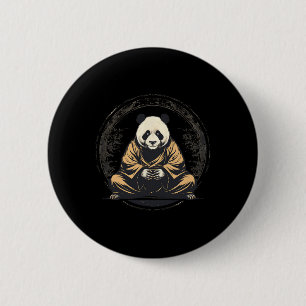 Otaku Kawaii Anime Spiritual And Meditating Panda 6 Cm Round Badge