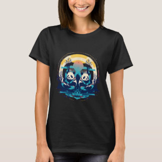 Otaku Kawaii Anime Spiritual And Meditating Panda T-Shirt