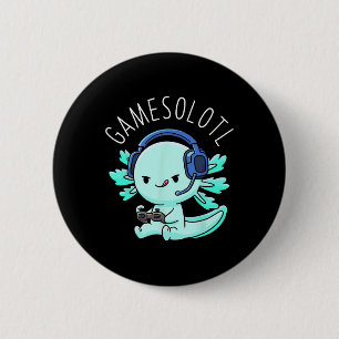 Otaku Lifestyle Threads Shirt Co. Gamesolotl Axolo 6 Cm Round Badge