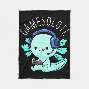Otaku Lifestyle Threads Shirt Co. Gamesolotl Axolo Fleece Blanket