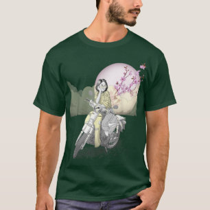 Otaku Manga Anime Girl Japanese Cherry Blossom Sak T-Shirt