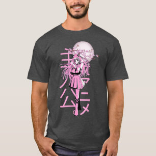Otaku Manga Anime Girl Japanese Cherry Blossom Sak T-Shirt