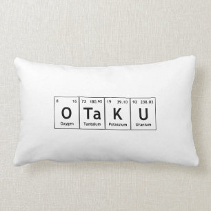 OTaKU Periodic Table Elements Word Chemistry Atoms Lumbar Cushion
