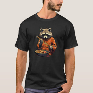 Otaku Racoon Eat Japanese Food Ramen Noodles 14 T-Shirt